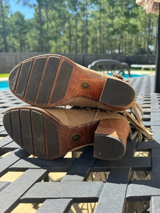 Frye Boots- Parker Fringe Style 3476658 Gry - Picture 5 of 6